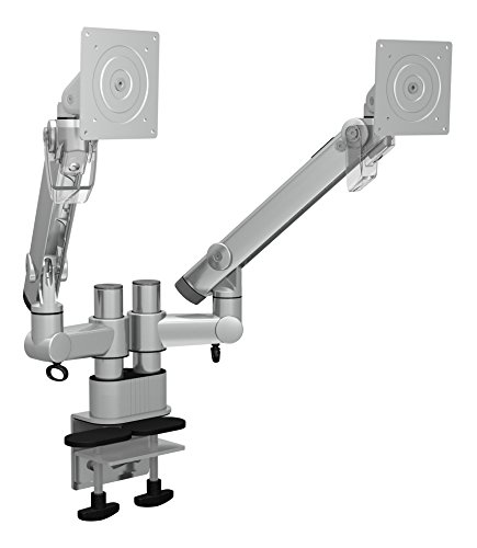 Dis Acc ICY BOX Mount Dual Monitor Arm 27" Silver Cover