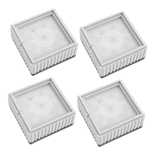 DOITOOL Almohadillas Amortiguadoras Cuadradas Antideslizantes para Frigorífico y Lavadora, Resistentes a Golpes, Ecológicas, para Reducción De Ruido y Ventilación, 4 Piezas, Uso Doméstico