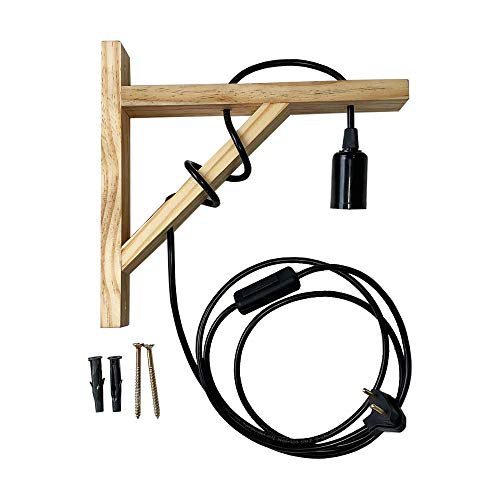 Arandela Mão Francesa Em Madeira Pinus Decorativa