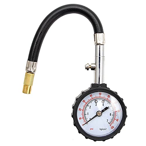AGAATI Medidor de presión 0-100PSI Coche Camión Auto Motor Neumático Neumático Medidor de presión de Aire Medidor de dial Probador