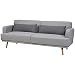 Produktbild Alvano Schlafsofa Stoff Bettsofa Sofa Couch Schlafcouch Sofabett Funktionssofa (Hellgrau)