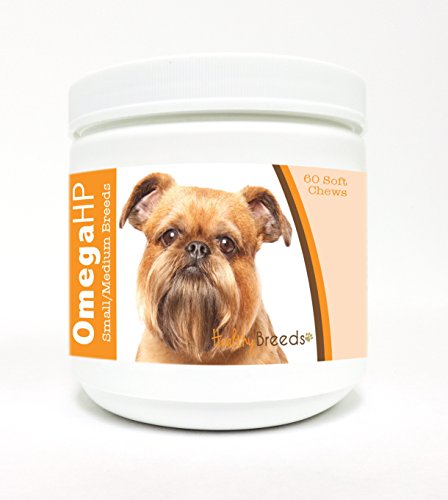 Image of Healthy Breeds Brussels Griffon Omega HP Fatty Acid Skin and Coat Support Soft Chews 60 Count
