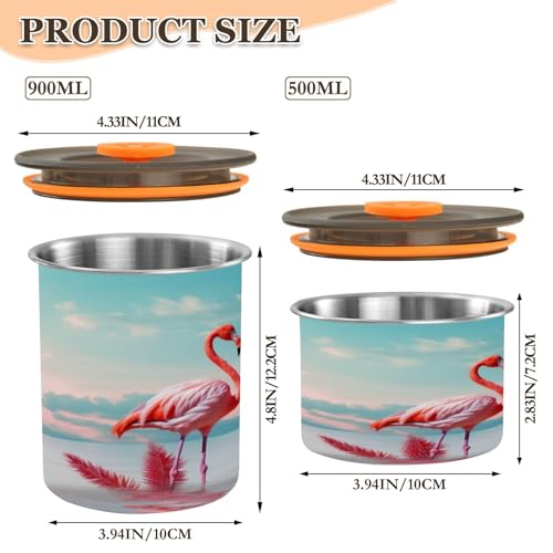 Contenedor hermético de acero para café de 500 ml miniatura 2