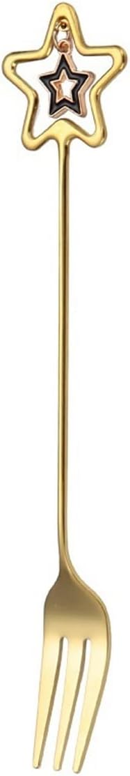 Dinner Forks Golden Stainless Steel Cutlery Fork Milk Coffee Stirring Tableware Dessert Cake Kitchen Accessories