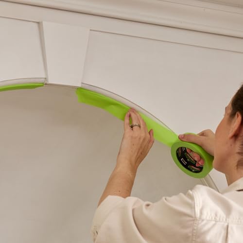 FrogTape Advanced Painters Tape, 1.5 Inch Wide (1.41-Inch x 45-Yard) Multi-Surface Tape with PAINTBLOCK, Conforms Around Curves & Contours, Tear-Free Removability, 1 Roll, Green by FrogTape - Image 9