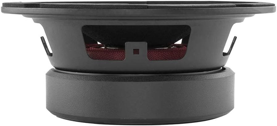 DS18 Pair 6.5" Speakers With Foam Rings, Midrange, Red Aluminum Bullet, 480W Max, 4 Ohm Quality Audio Door for Car or Truck Stereo Sound System (2 Speakers and Fast Rings)