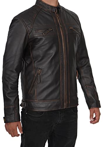 Blingsoul Retro Leather Jacket For Men - Chamarras De Piel Para Hombre | [1100112] Claude, S #TOP2