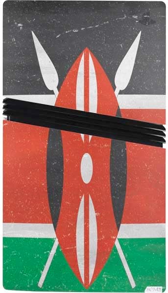 Skinit Decal Gaming Skin Compatible with PS5 Pro Bundle - Kenya Flag Distressed Design