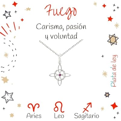 Collar amuleto Nudo de Bruja de Plata de Ley 925 Tamaño XS con circonita fucsia- Collar amuleto de protección para signos de Fuego: Aries - Leo - Sagitario | Ya disponible en tu tienda friki favorita! En mundofriki.es!