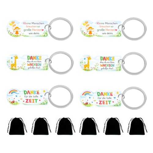 6 Stück set Erzieherin Geschenk Einkaufswagenlöser Mit 6 Säckchen Abschiedsgeschenk Erzieherin Mit Herz Abschiedsgeschenk Kindergarten Danke Erzieherin Abschied Für Kita & Kindergarten