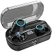 Wireless Earbuds Bluetooth Headphones【Support Wireless Charging and 2600mAh Battery Bluetooth 5.0 Earphones】 Apt-X Hi-Fi 4D Stereo Immersive Sound with Deep Bass, CVC8.0 Noise Cancelling (Black)