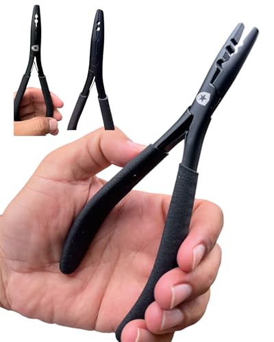 Professional Hair Extension Pliers 7" – Microlink Beads Remover & Weft Extension Tool | Stainless Steel Hair Styling Accessory for Salon & DIY Extensions –(2 Hole, Black) 5 Professional Hair Extension Pliers 7" – Microlink Beads Remover & Weft Extension Tool | Stainless Steel Hair Styling Accessory for Salon & DIY Extensions –(2 Hole, Black) - Image 5