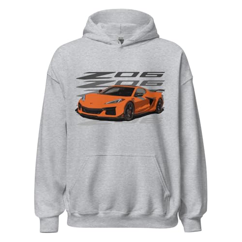 2024 Sports Car Z06 Amplify Orange C8 Vette Owners Drivers Hoodie Pullover Sweatshirt
