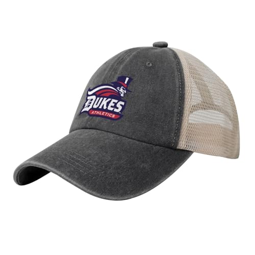 Duquesne University Hat Adjustable Athletic Vintage Washed Distressed Mesh Baseball Cap Black