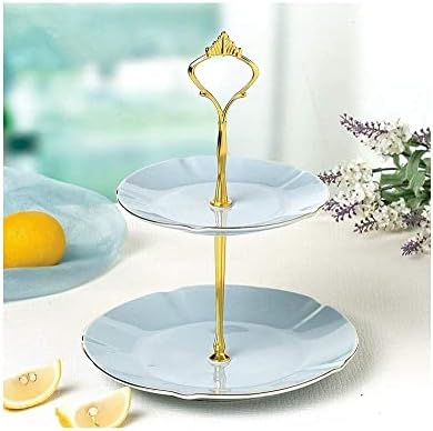 China Cup 4 Sets of Ceramic Coffee Set European Solid Color Tea Set Living Room Office Move to New Home Gift (Color : Blue Snack Plate) (Blue Snack Plate) image 4