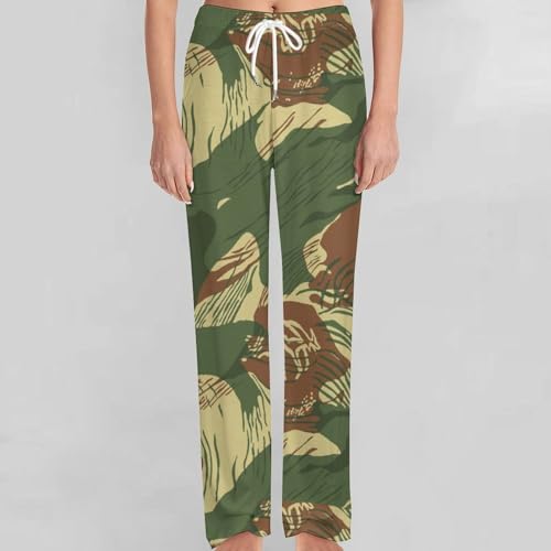 Rhodesian Camouflage Men's And Women's Comfortable Casual Pajama Pants with Drawstring4