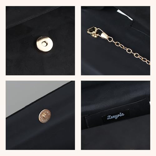Image of Women Faux Suede Bow Evening Clutch Bags Formal Party Clutch Wedding Party Purse Prom Clutch | Faux Suede