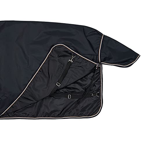 Image of Horze Pony Glasgow Light Weight Turnout Blanket 100g - Dark Blue - 60 in