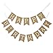 Fecedy Alphabet Happy Birthday Burlap Banner For Birthday Party Decorations (white alphabet)