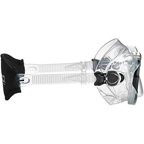 Phantom Aquatics Rapido Boutique Collection Marine Adjustable Snorkeling Fin Tempered Glass Mask Snorkel Set With Carry Net Bag (Black White, S/M, Us: 6-9 / Eu: 38-42) (Rqmomfs) #TOP2