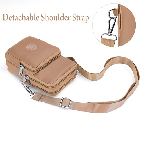 Image of JI Crossbody Phone Bag for Women Mini Wallet Bags with Adjustable Shoulder Strap Wallet Clutch Bag for Girls Zipper Phone Pouch Handbag