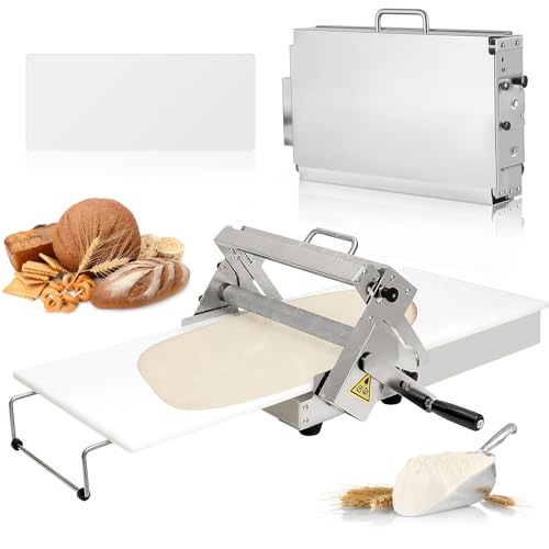 Machine à Rouler La Pâte Pliable, Laminoir Manuel et Rouleau à Fondant, Équipement de Boulangerie Commercial Pliable à Épaisseur Réglable, pour Les Croûtes de Tarte Aux œU.S, Les Croissants 83x49cm