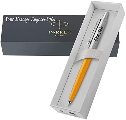 Personalised Engraved Parker Jotter Stainless Steel Ballpoint Fountain Pen Set, Plus Option of Box Engraving, Personalised Gifts For Anniversary, Gift Idea - Enter Your Custom Text