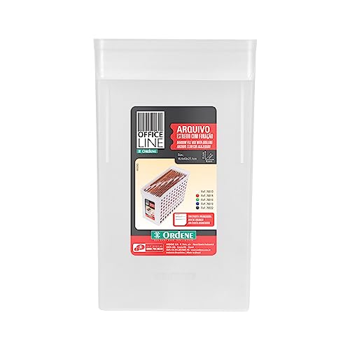 Arquivo Estreito com Furação, Cor Cristal, Linha Office Line, Ordene