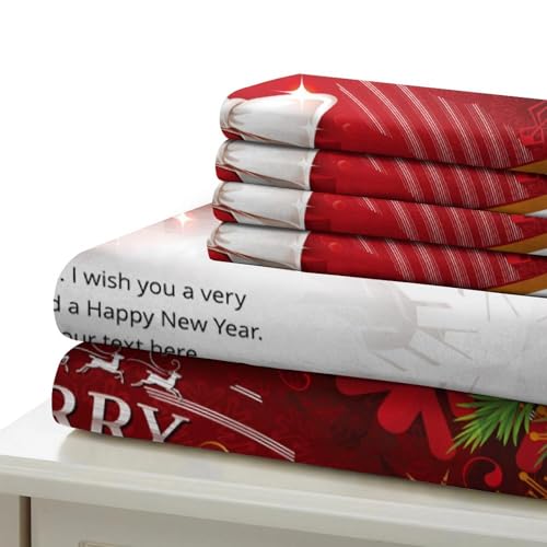 Parure de Lit Ultra Douce Imprimé 3D Noël Microfibre Durable - 7