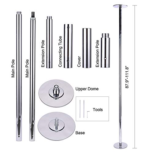 ZELUS 45mm Reinforced Dance Pole with Revolutionary Floor Installation, Spinning & Static Portable Dancing Pole, Fitness Exercise by Z ZELUS - Used condition - Image 6