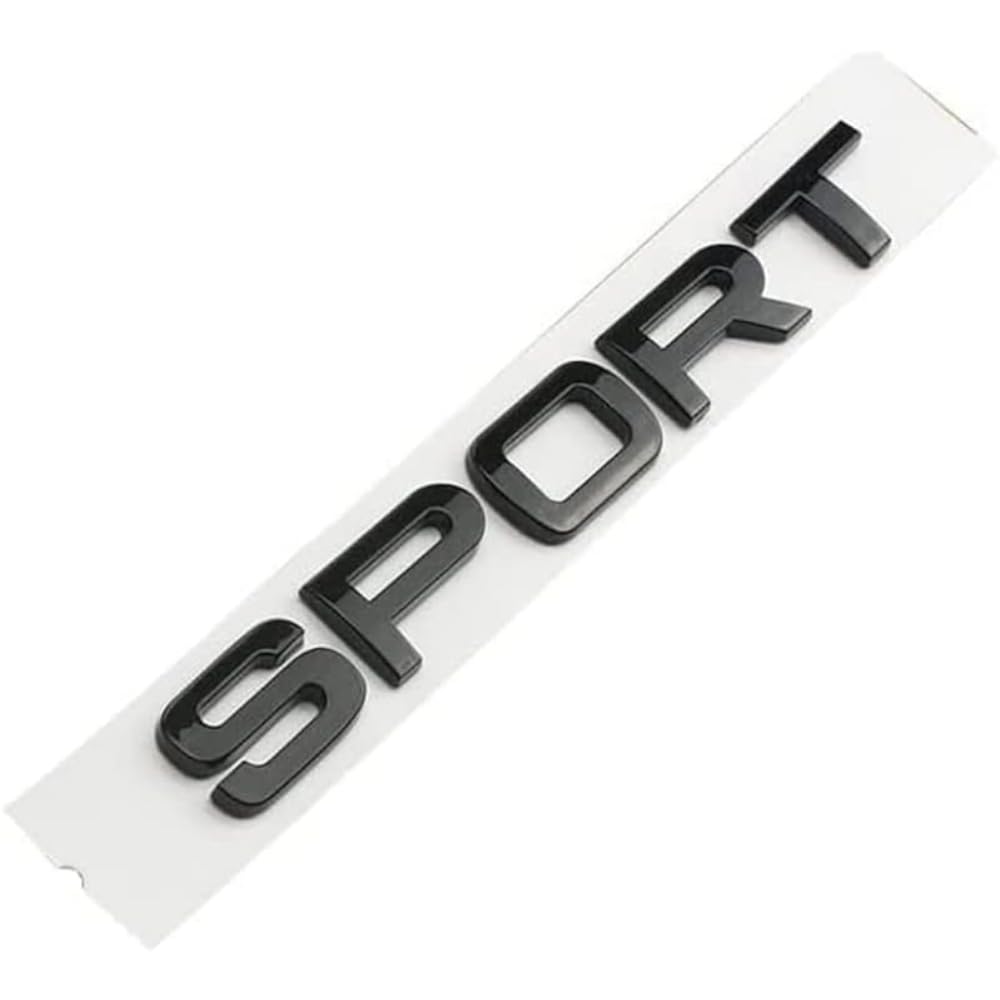 Autocollant Badge "SPORT" Rouge Et Noir Pour Coffre Range Rover - Lettres ABS, Dimensions 162x18 Mm