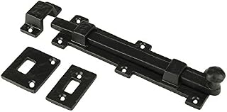 Iron Surface Door Slide Bolt 8 x 2 Inches with 3 Gate Latch