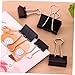 TEHAUX 36pcs Metal Binder Clips Dovetail Long Tail Clips for Organizing Bills Notes and Schedules Strong Hold Office Supplies Black