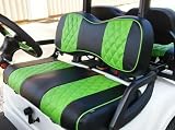 Huskey Parts Company Lime Green Diamond Golf Cart Seat Covers Compatible With Yamaha Drive G29 07-16, Drive 2, 2Pc