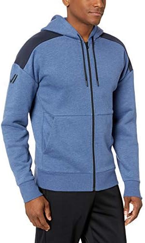 Peak Velocity Men's Medium-weight Fleece Full-Zip Loose-fit Hoodie