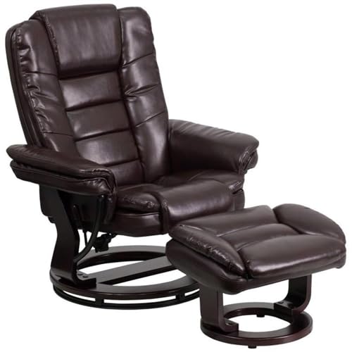 Sillón reclinable contemporáneo Marrón miniatura 1