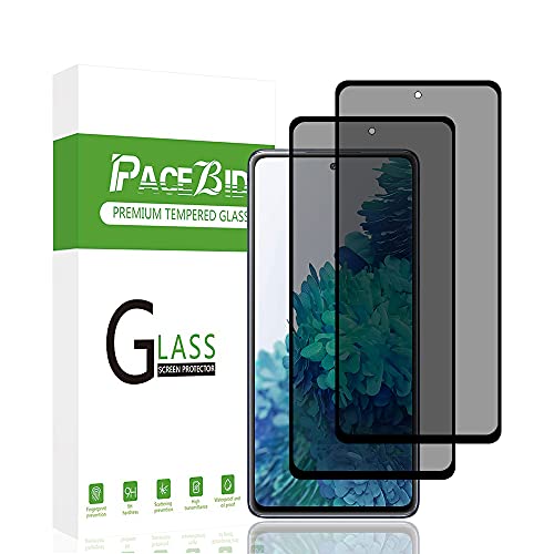 PaceBid 2 Pack Privacy Schutzfolie Kompatibel mit Samsung Galaxy S20 FE, [Full Coverage][Anti-Scratch][Case Friendly] 9H Härte Blickschutzfolie Anti-Spy Displayschutz Folie für Galaxy S20 FE Cover