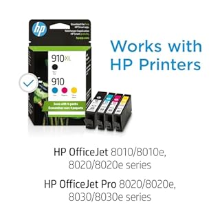 HP 910 Black, Cyan, Magenta, Black Ink Cartridge (Black XL + CMY)