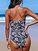 CUPSHE Women's One Piece Swimsuit Tummy Control Bathing Suit V Neck Sculpting Swimwear L