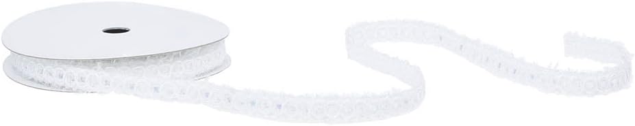 JAM PAPER Nylon Knit Decorative Ribbon - 3 Yards - White Metallic - Sold Individually