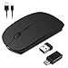 Produktbild Furado Mouse Wireless Mäuse Kabellose Maus, Maus Wireless Mouse, 2.4G PC Maus, Wiederaufladbar Mäuse mit USB Nano Empfänger Für PC Laptop iMac MacBook Microsoft Pro, Office, Home(Schwarz)