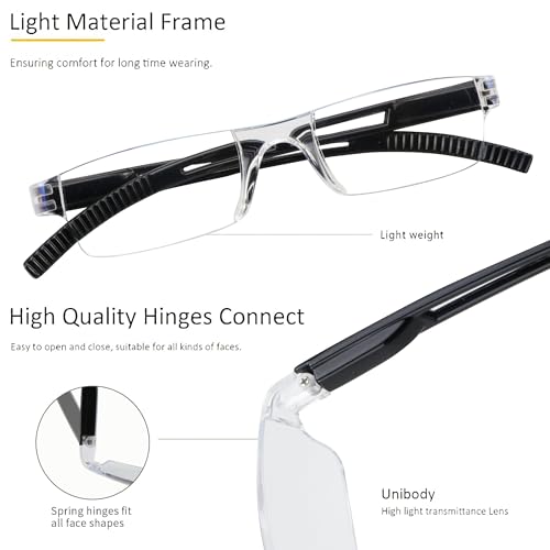 Image of 8 Pack Reading Glasses, Blue Light Blocking Computer Reading Glasses for Women and Men, Lightweight Readers (4 Color+4 Black,+1.25Magnification)