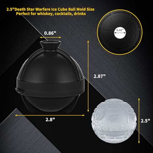 Moldes de hielo 3D Death Star de silicona 4 piezas miniatura 2