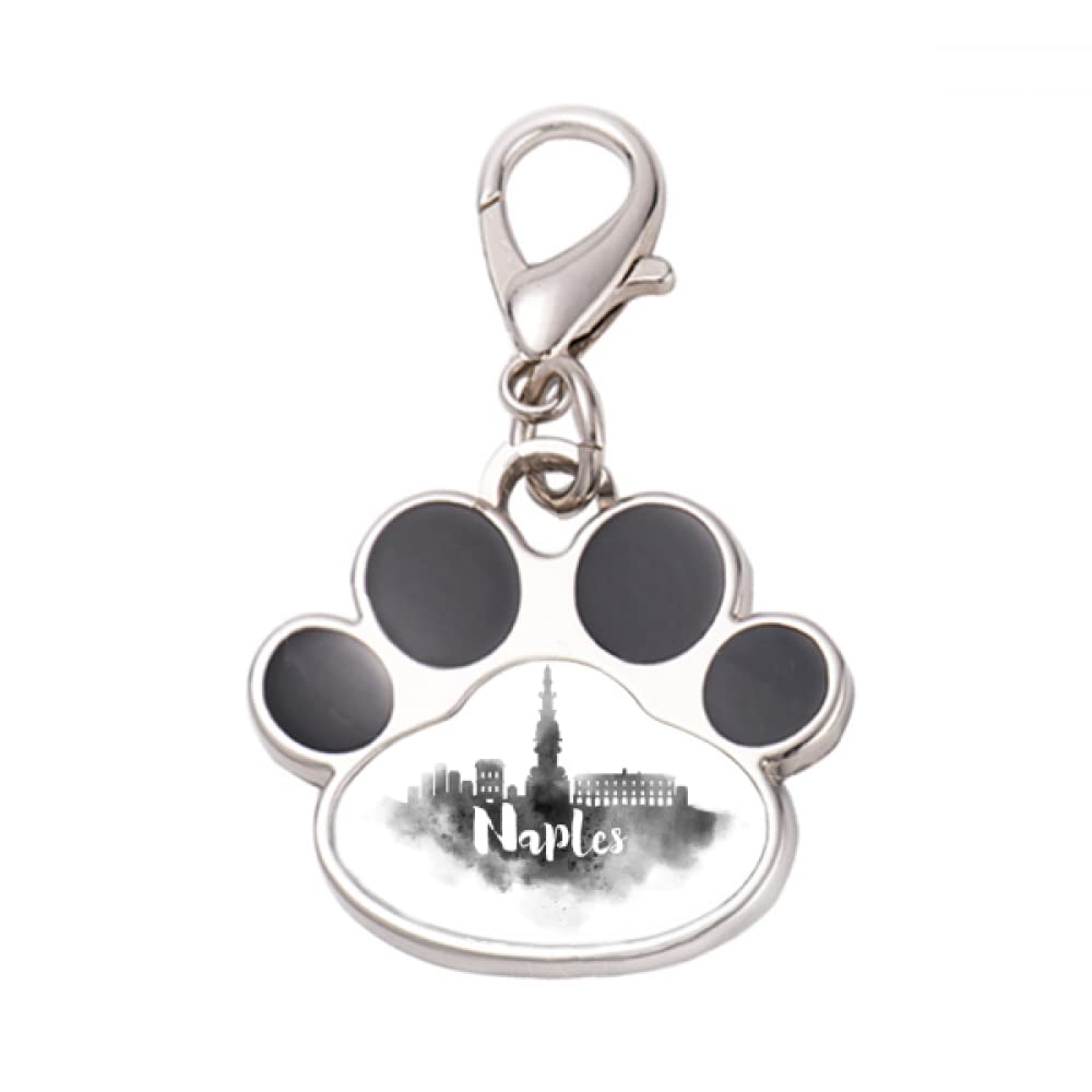 DIYthinker Naples Italy Landmark Ink City Painting Pet Tag Keychain Dog Cat ID