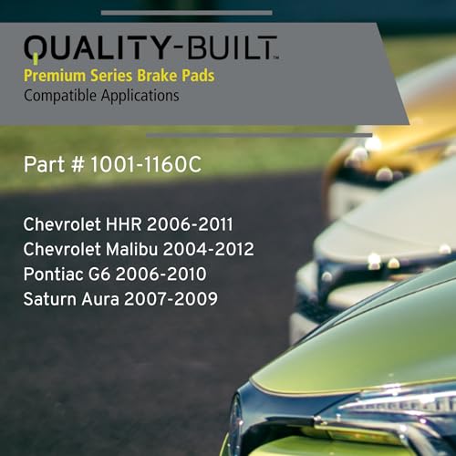 Image of QUALITY-BUILT Front Ceramic Brake Pads, Premium 1001-1160C, Compatible with 2004-2012 Chevrolet /Pontiac /Saturn (HHR,Malibu,G6,Aura)