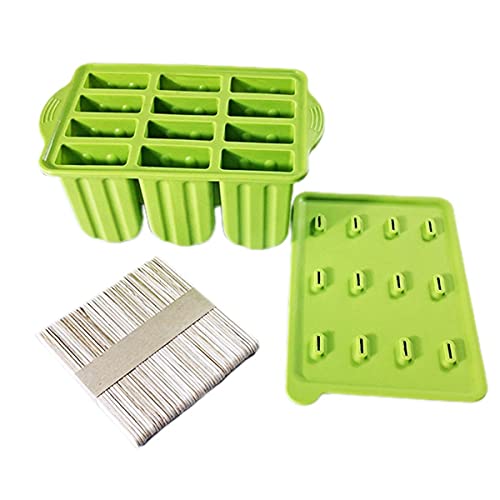 Molde para helado reutilizable de silicona con 12 cavidades miniatura 1