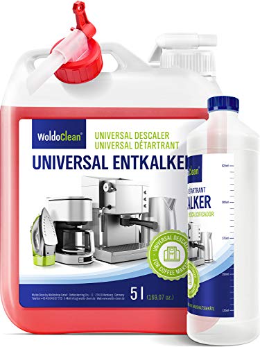 WoldoClean ontkalker voor volautomatische koffiemachines 5 liter bus - inclusief fles en aftapkraan