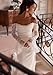 Mermaid Long Lace Sleeves Wedding Reception Dresses for Women Bride 2026 Off Shoulder Satin Bridal Gowns with Train Ivory 2