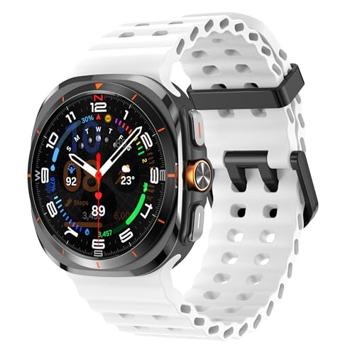 Image of Compatible with Samsung Galaxy Watch Ultra Strap Silicone Ocean Band Soft Replacement Bands for Galaxy Ultra 47mm 2025 2024 Watch Women Men
