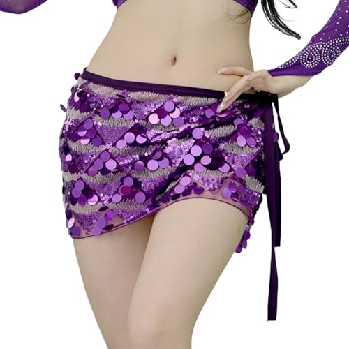 Jupe à paillettes femme confort pour danse du ventre sans irritation